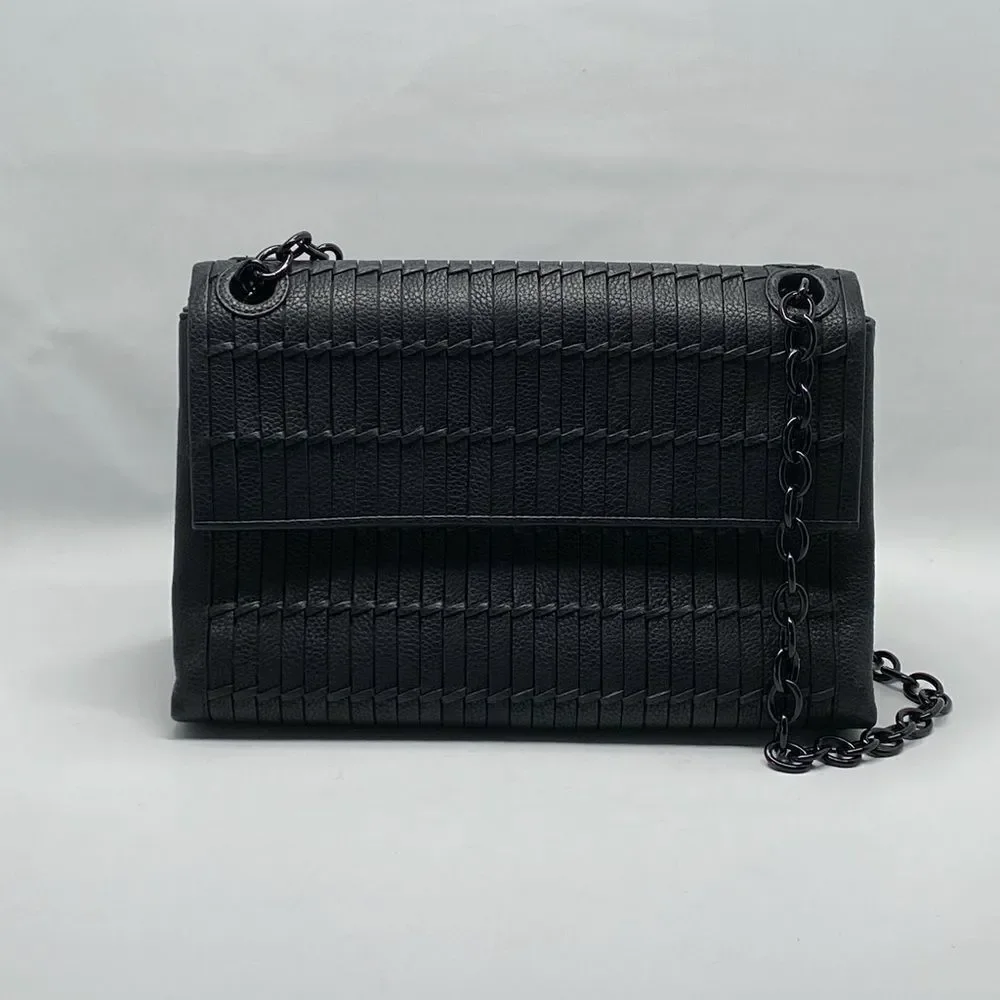 Nancy Gonzalez Madison Woven Leather Shoulder Bag